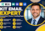 set up kit email marketing automation forms landing pages